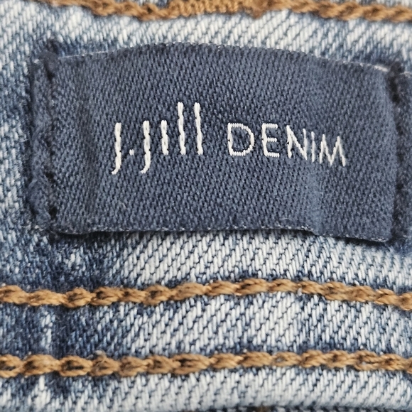 J. Jill High Rise Straight Leg Crop Denim Jeans Women 8 Regular Blue - Picture 11 of 11